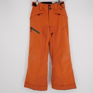 Obermeyer Ski Snow Pants Teen Small Orange Extend Wear Outdoor Snowboard Pockets